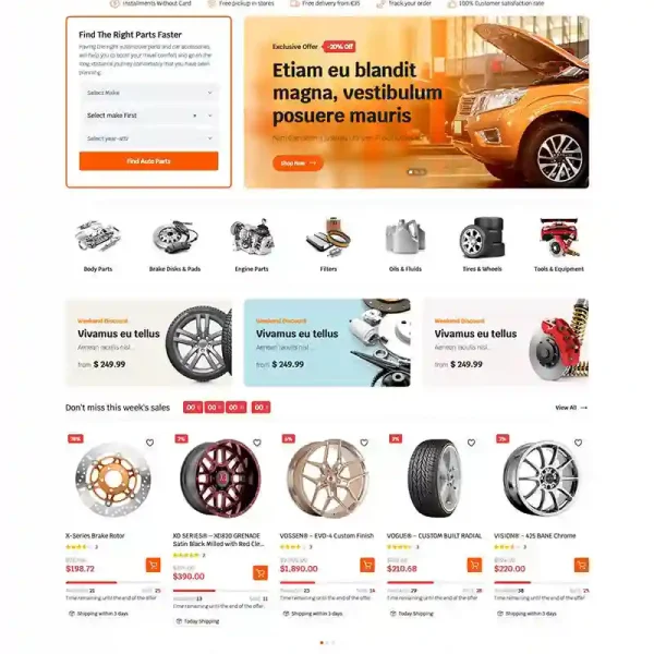 Auto Parts e-commerce template