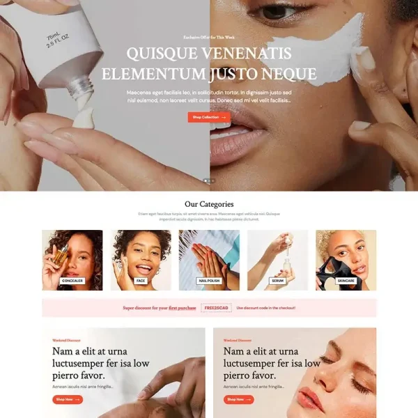 Cosmetics E-commerce Template