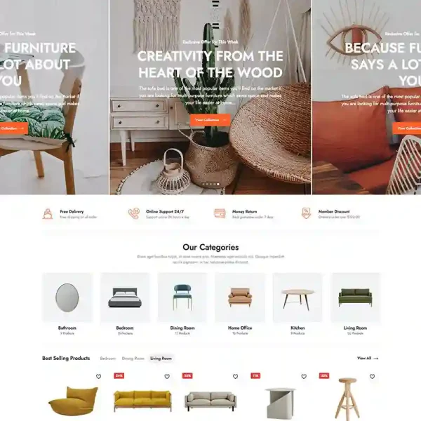 Furniture e-commerce template