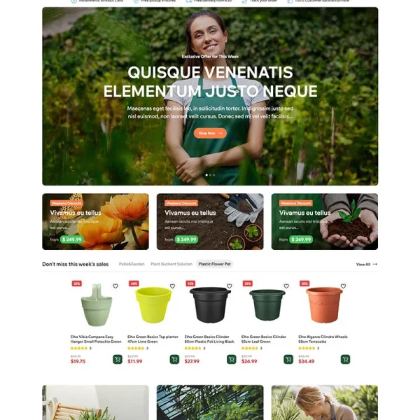 Gardening E-commerce Template