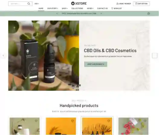 Hemp and CBD E-commerce Website