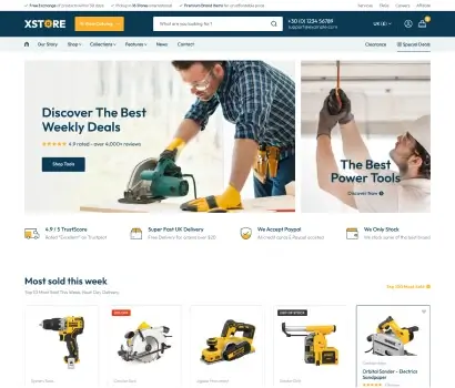 Industrial Power Tools E-commerce Website