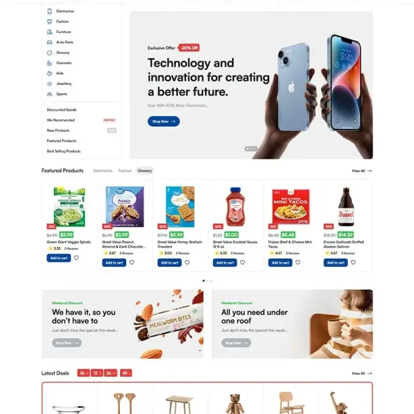 Marketplace e-commerce template