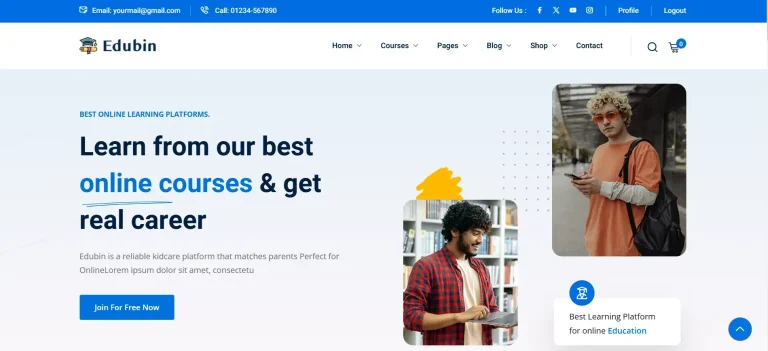 Online Academy LMS Website