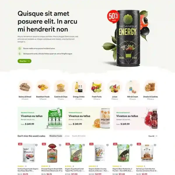 Organic E-commerce Template