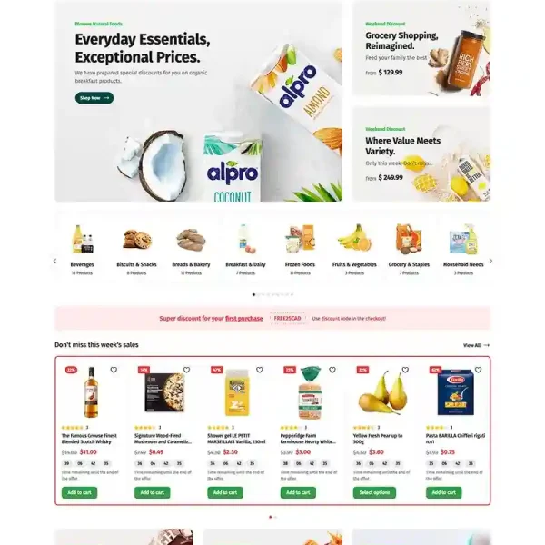 Grocery E-commerce Template