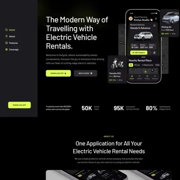 Electric Vehicle Renting Website