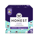 The Honest Company Overnight Baby Diapers, Sleepy Sheep, Size 5, 44 ct