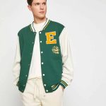 College Jacket Bomber Collar Embroidered Detailed Snap Buttons Pocket - Image 2