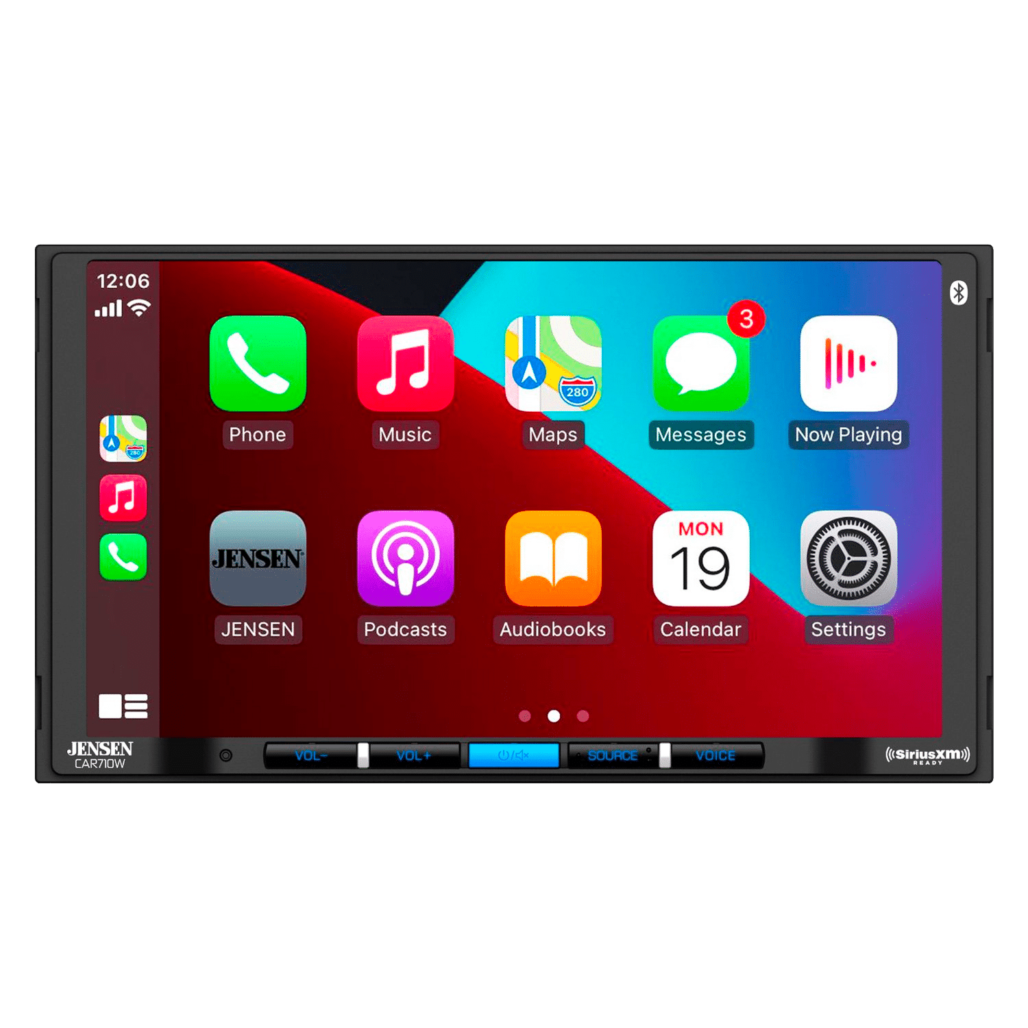 Jensen CAR70V 7" Digital Media Receiver Compatible with Android Auto and Apple CarPlay