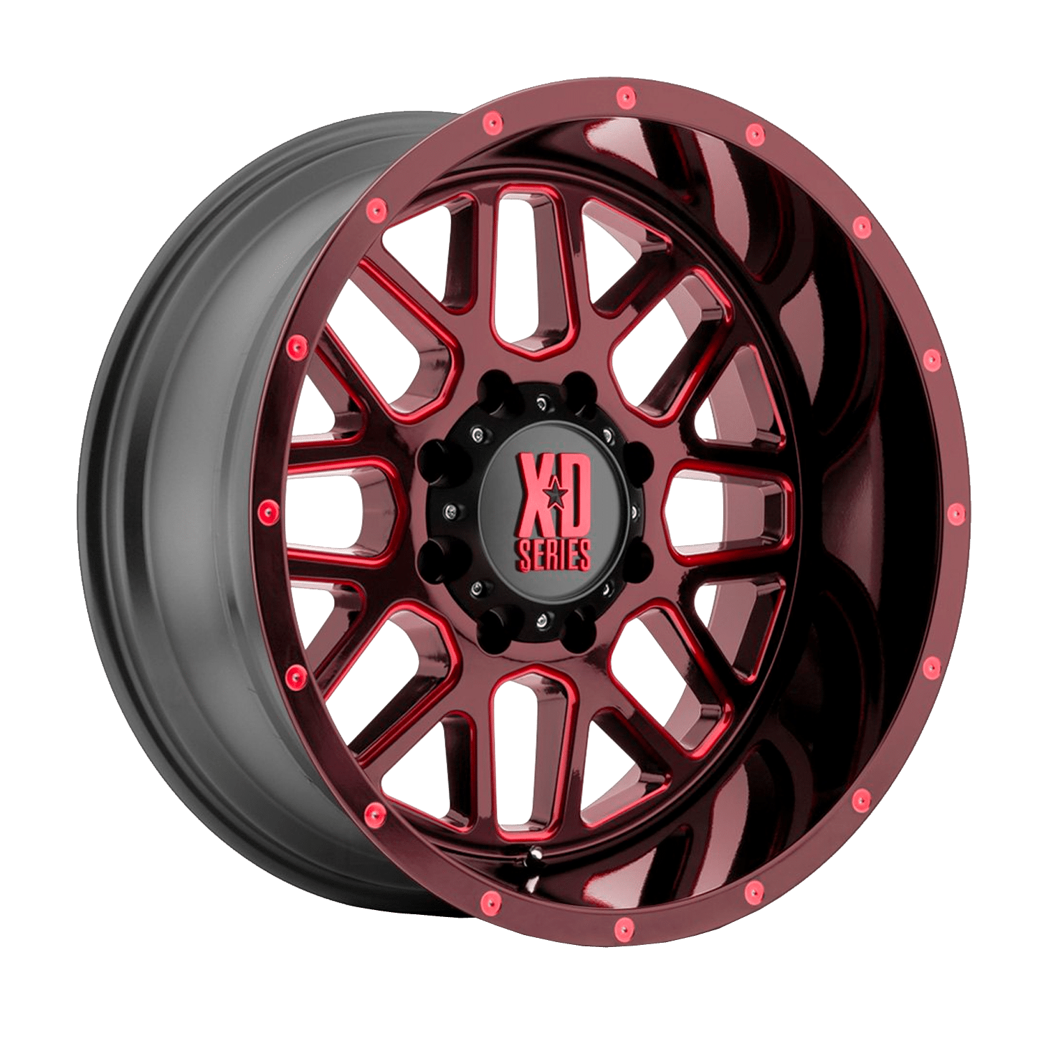 XD SERIES® - XD820 GRENADE Satin Black Milled with Red Clear Coat