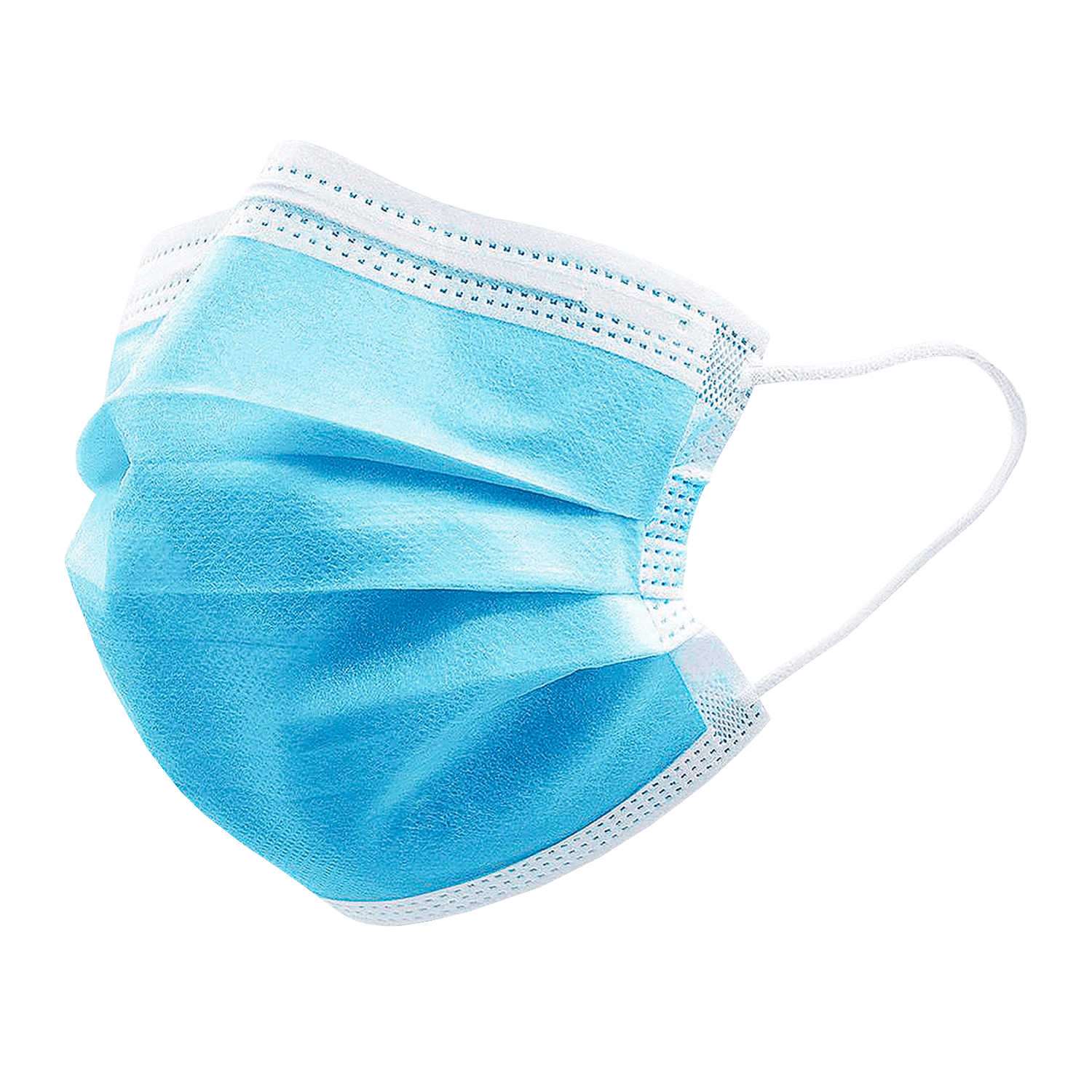 Ma Croix 3 Ply Disposable Face Masks for Summer, Blue Mask with Earloop in Box