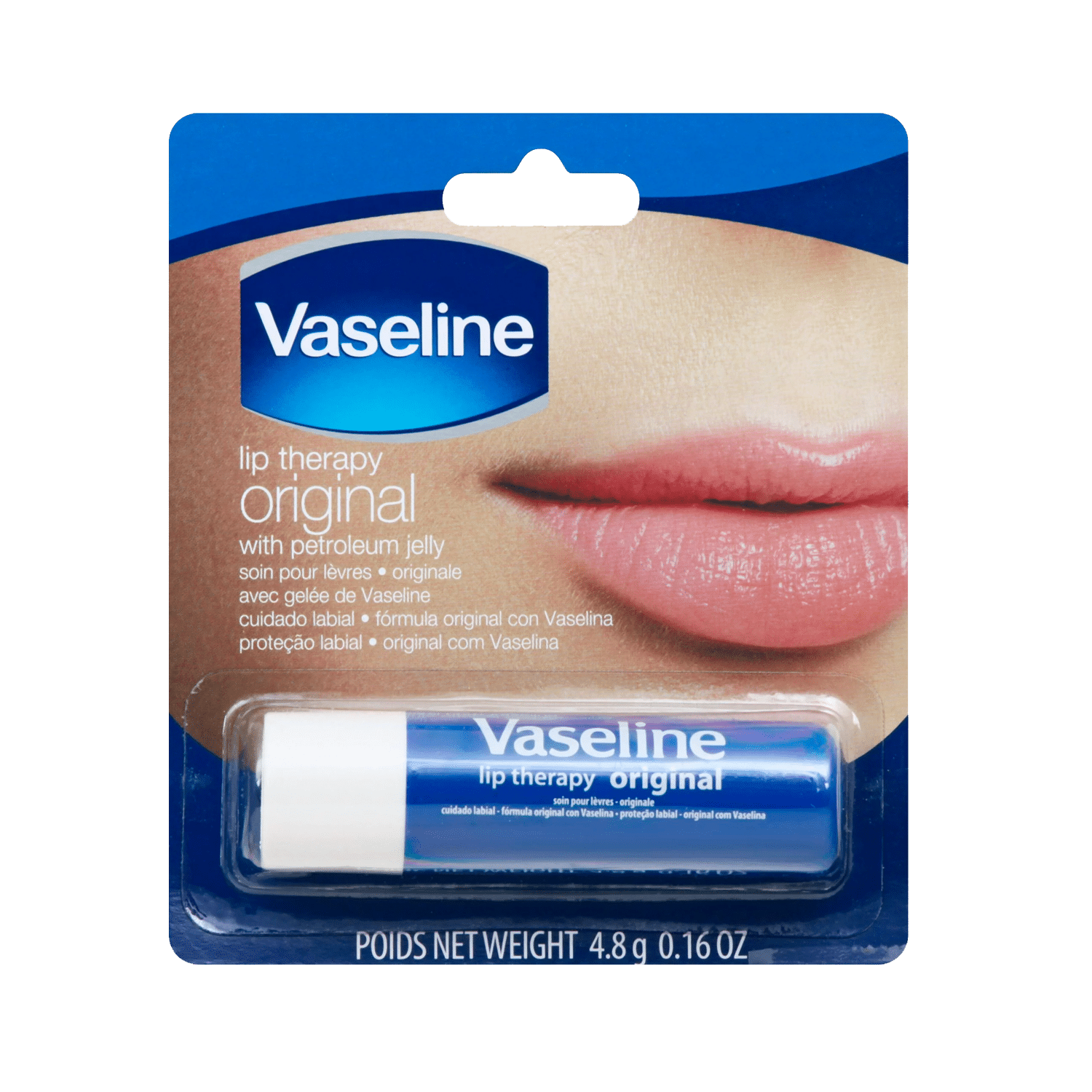 Vaseline Lip Therapy Moisturizing Hydrating Lip Balms with Petroleum, Vitamin E, Clear