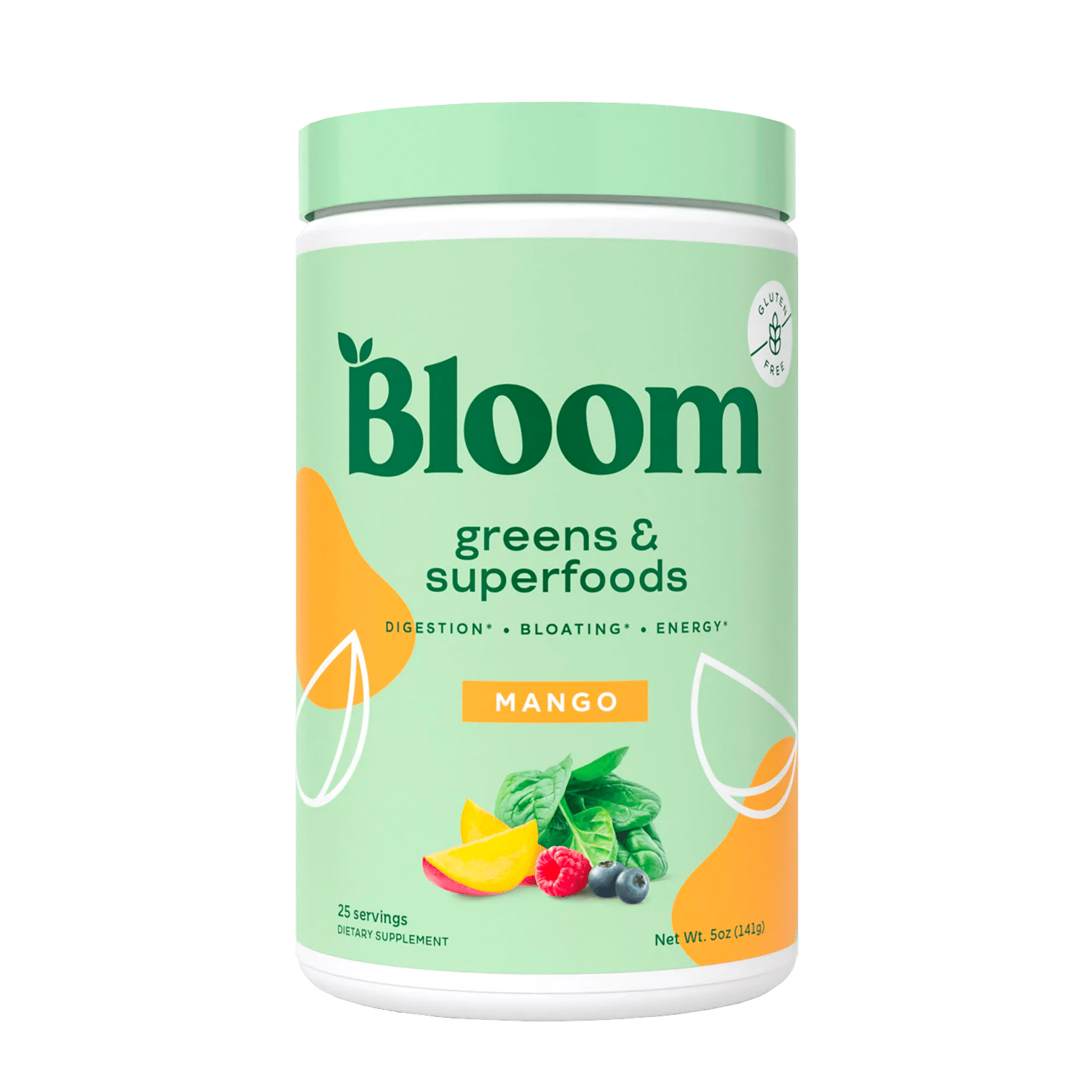 Bloom Nutrition Greens & Superfoods Powder, Mango, 25 Servings