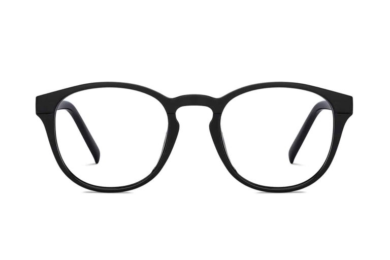 Black Full Rim Round Eyeglasses