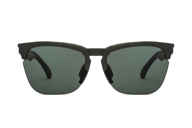 Olive Green Half Rim Wayfarer Sunglasses