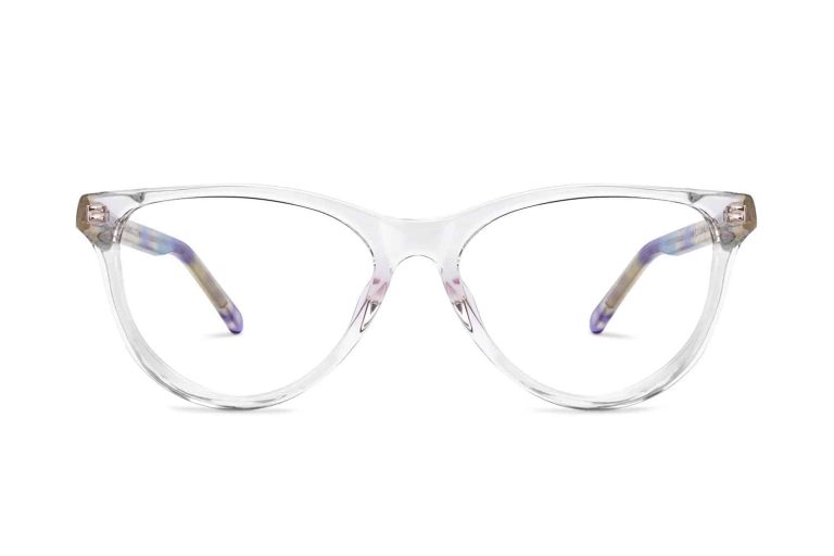 Purple Transparent Full Rim Cat Eye Eyeglasses