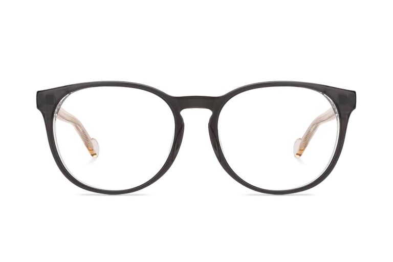 Black Full Rim Round Eyeglasses P133