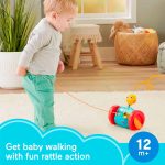 Fisher-Price Pull-Along Elephant Rattle Toy for Infants and Toddlers Ages 12+ Months - Image 2