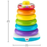 Fisher-Price Giant Rock-a-Stack Infant and Toddler Stacking Toy, 14+ Inches Tall - Image 3
