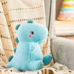 Spark Create Imagine 12.5_ Blue Baby Dinosaur Knit Plush - Image 3